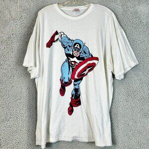 Y2K Marvel Universe Captain America T-Shirt New Size XL